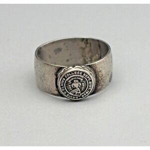 Antique Davis and Elkins College West Virginia Sterling Ring Class 8 RARE